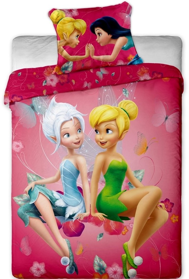 Dziecięca pościel bawełniana Wróżka Dzwoneczek Fairies pinkie duo, 140 x 200 cm, 70 x 90 cm