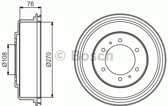 BOSCH Bęben hamulcowy 0 986 477 233