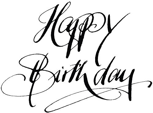 Rayher Hobby Rayher 28479000, stemple H. Happy Birthday, 6 x 8 cm, nr art. 15910 28479000