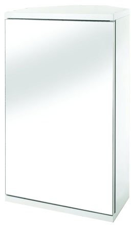 Croydex szafka narożna z lustrem i drzwiczkami, płyta MDF, certyfikat FSC, kolor biały WC257222