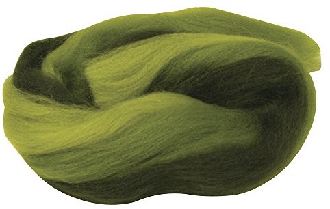 Rayher Hobby Rayher 5366400 merynosów grzebień pociągu, w bransoletka, 21 Mic, Blister SB 50 G, zielone odcienie 5366400