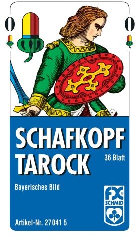 Ravensburger 27041  Schafkopf/Tarot, bawarska deska obrazu  36 arkuszy, składane pudełko