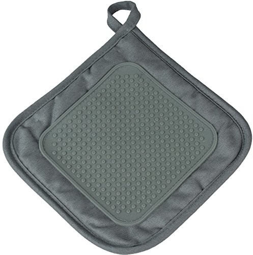 Decor Ligne ligne Decor  1790109, topflappe, 19 x 19 cm, cuistot, Poly bawełna + silikonowe, szary 1790109