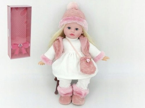 Lalka dziewczynka zima z dziękiem 40 cm w pudeł