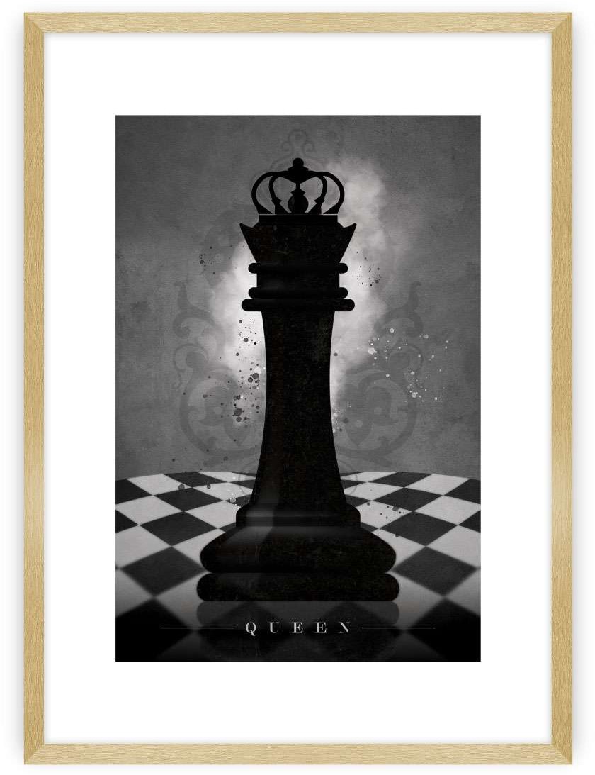 Dekoria Plakat Chess II 21 x 30 cm Ramka Złota 218A-000-57