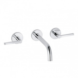 Kludi 201440515 NOVA FONTE Puristic ścienna bateria umywalkowa wylewka 180 mm uchwyty proste