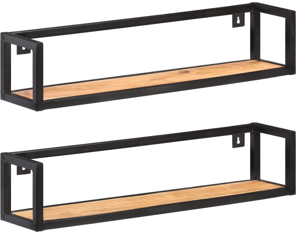 VidaXL Półki ścienne, 2 szt., 80 cm, lite drewno akacjowe 320672 VidaXL