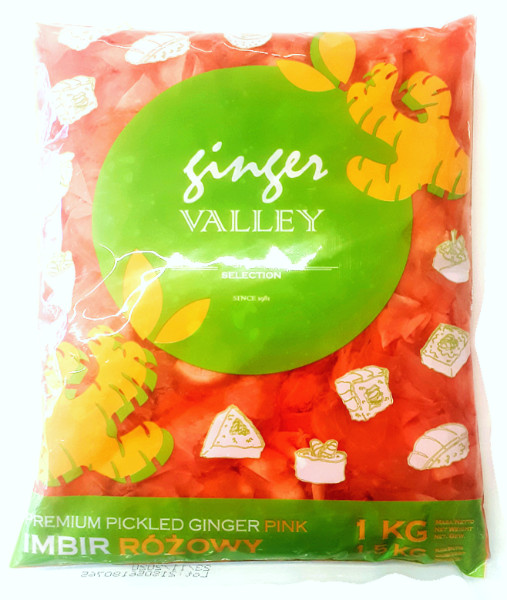 EAT Imbir marynowany różowy 1kg - Ginger Valley