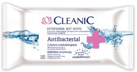Cleanic Oczyszczające chusteczki nawilżane z płynem antybakteryjnym - Cleanic Antibacterial Wipes Oczyszczające chusteczki nawilżane z płynem antybakteryjnym - Cleanic Antibacterial Wipes