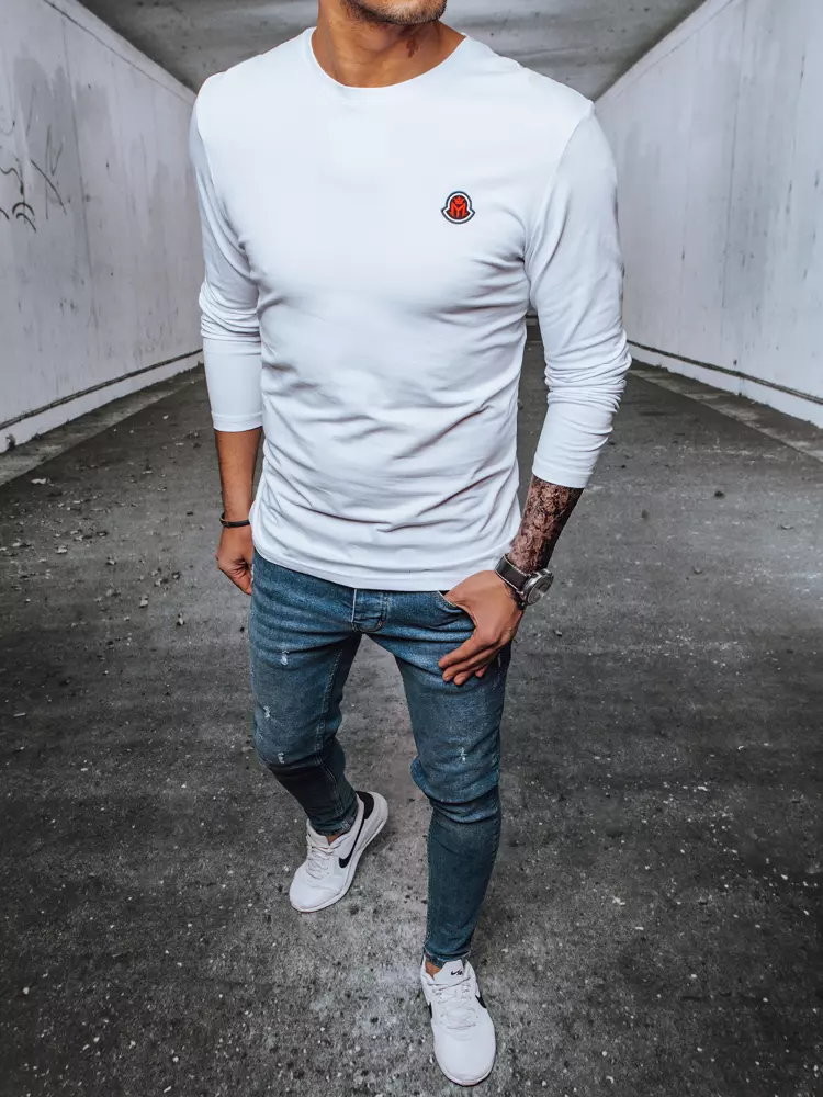 Dstreet Longsleeve męski biały LX0557
