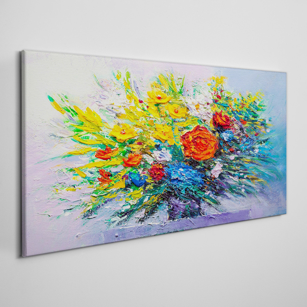 PL Coloray Obraz na Płótnie malarstwo kwiaty 100x50cm
