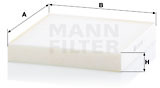 MANN FILTER Filtr, wentylacja przestrzeni pasażerskiej FILTER CU 22 028 CU 22 028