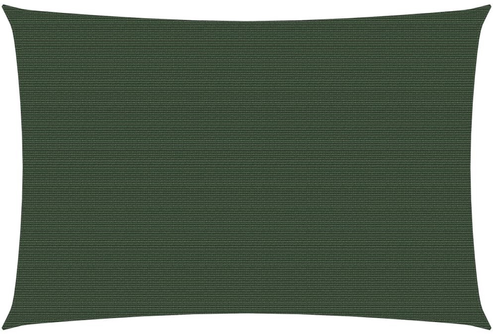 vidaXL Żagiel przeciwsłoneczny, 160 g/m, ciemnozielony, 6x7 m, HDPE vidaXL