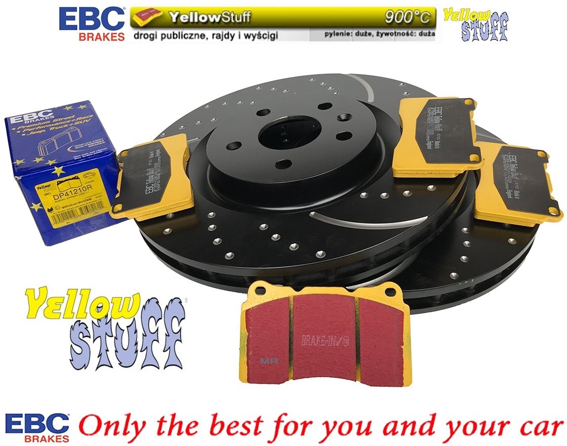 EBC Brakes Przednie klocki YellowStuff + tarcze hamulcowe 355mm EBC seria GD Chevrolet Camaro SS 2010-2011 GD7520+DP41210R