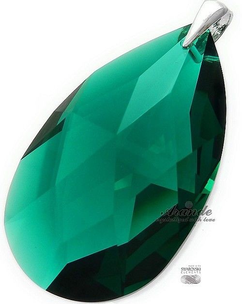 Swarovski Arande Promocja Duży Wisiorek Emerald Srebro 3418184559