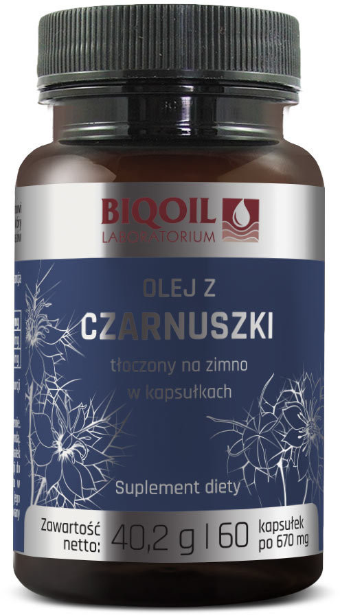 BioOil Laboratorium s.c. Laboratorium BiqOil, olej z czarnuszki w kapsułkach, 60 szt.