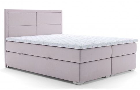 Elior Podwójne łóżko boxspring Ronnet 160x200 - 58 kolorów