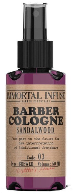 Immortal Infuse Immortal Infuse Barber Cologne SandalWood, 50ml