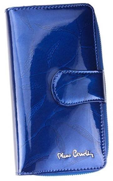 Pierre Cardin Efektowny, pionowy portfel damski z lakierowanej skóry naturalnej
