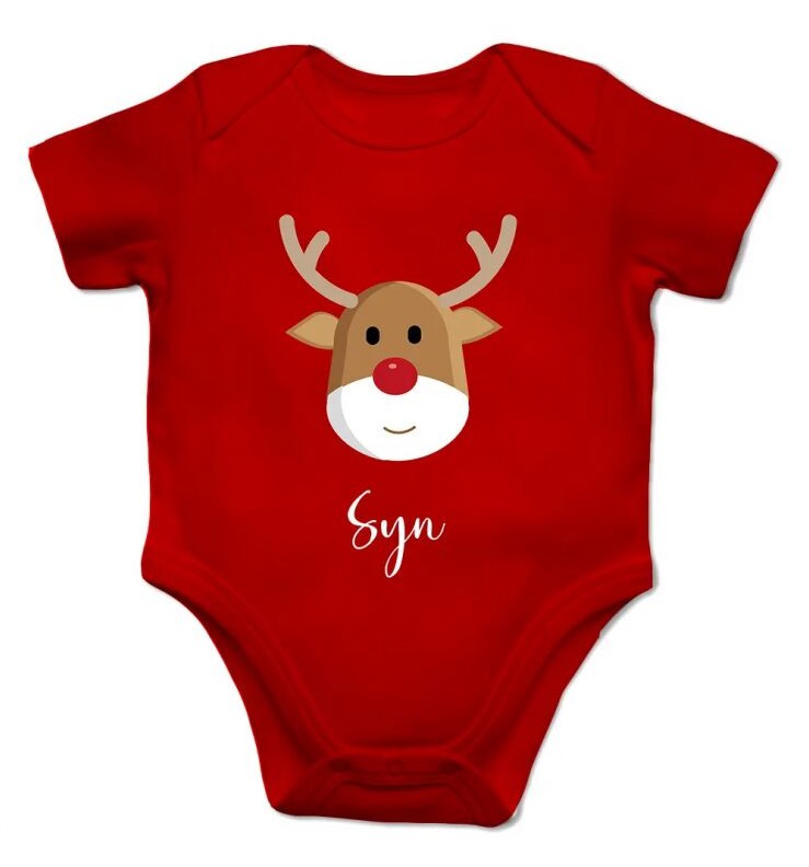 Koszulkowy Body z reniferem - syn - body dziecięce z nadrukiem 12342