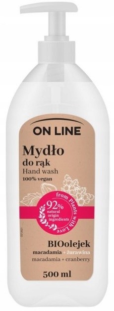 On Line mydło 500ML żurawina & macadamia