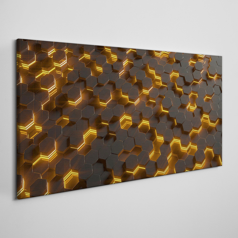 PL Coloray Obraz na Płótnie sześciokąty 140x70cm