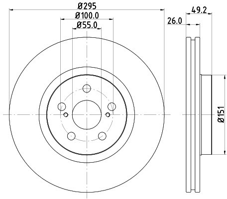 HELLA PAGID Tarcza hamulcowa PAGID 8DD355111-651