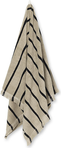 Ferm Living Ręcznik Alee 70 x 140 cm czarno-beżowy 1104265583