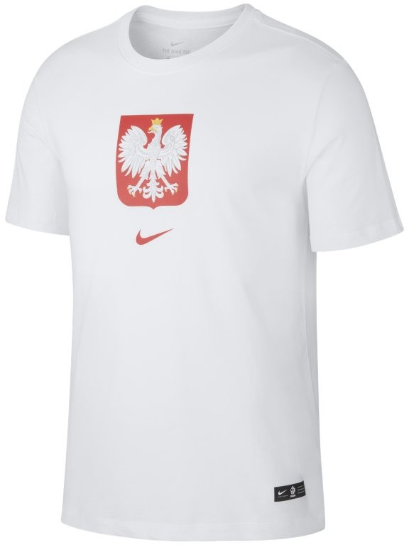 Nike Męski T-shirt piłkarski Polska - Biel
