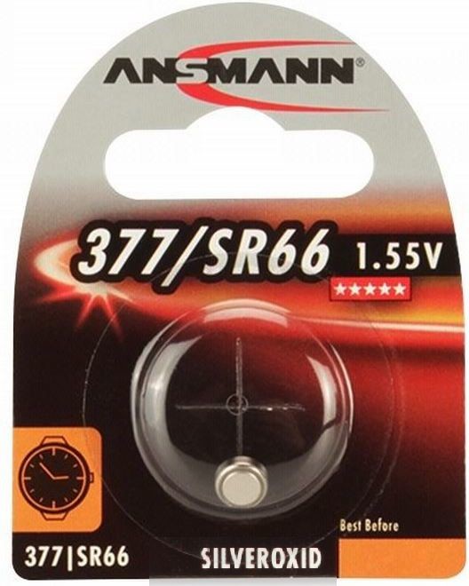 Ansmann Button Cell Silveroxid 1.55V SR66/377 - 1516-0019