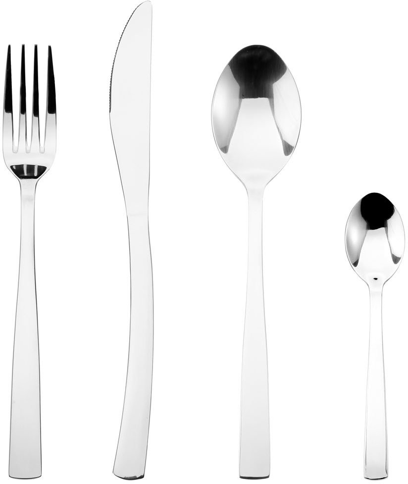Secret de Gourmet Stalowe sztućce Secret de Gourmet Olympe obiadowe w kolorze srebrnym 24 elementów B01KZMH6AE