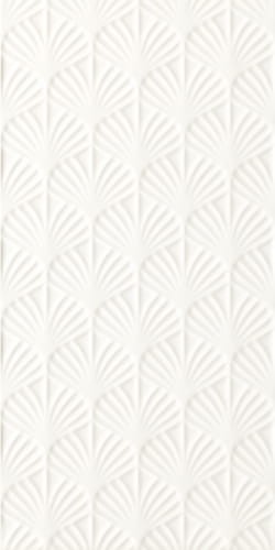 Paradyż Glazura Adilio Bianco Struktura Fan rektyfikowana 29,5x59,5 cm