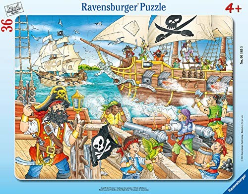 Ravensburger puzzle dziecięce 06165 - atak piratów - puzzle ramowe