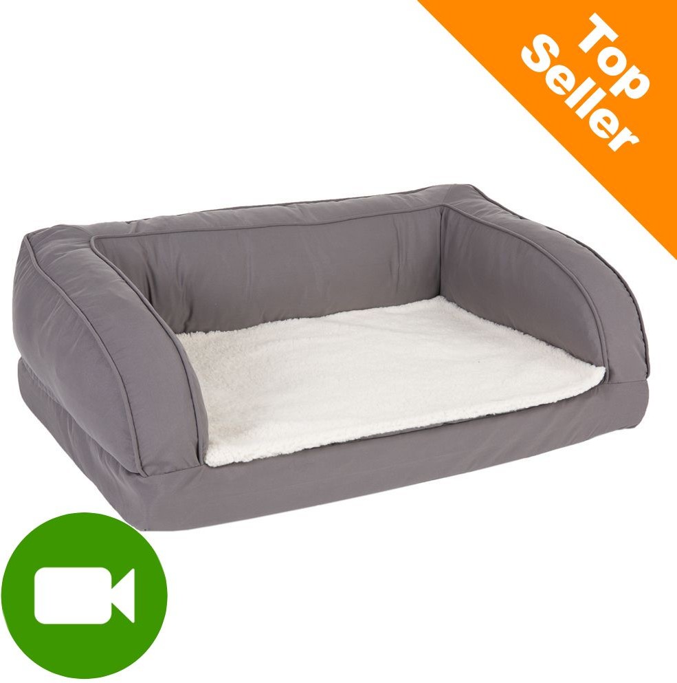 Zooplus Exclusive Ortopedyczna sofa dla psa szara Dł x szer x wys. 140 x 80 x 32 cm