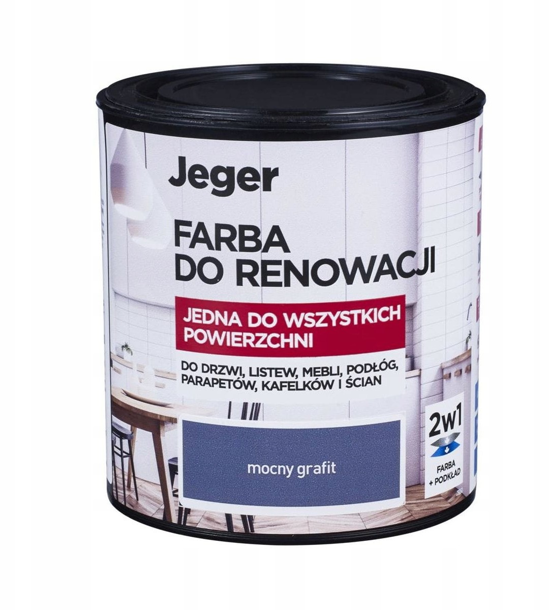 Farba do renowacji 0.5 l Mocny grafit Jeger