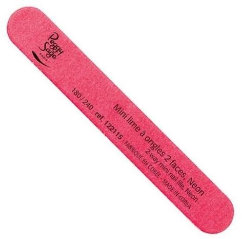 Peggy Sage 2-Way Mini Nail File pilnik do paznokci dwustronny 180/240 różowy 1szt 48335-uniw