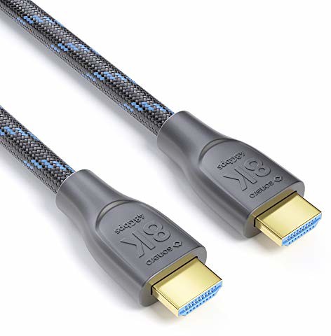 Sonero sonero PHC111-020 8K Ultra High Speed HDMI kabel z Ethernetem, oplot nylonowy, pozłacane złącza (8K UltraHD, 4K 3D 50Hz/60Hz, 48Gbps Full Bandwith, Dynamic HDR), 2,0m X-Phc000-020