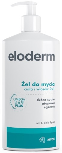 POLPHARMA Eloderm Żel do mycia ciała i włosów 2w1 400 ml Długi termin ważności! 7078756