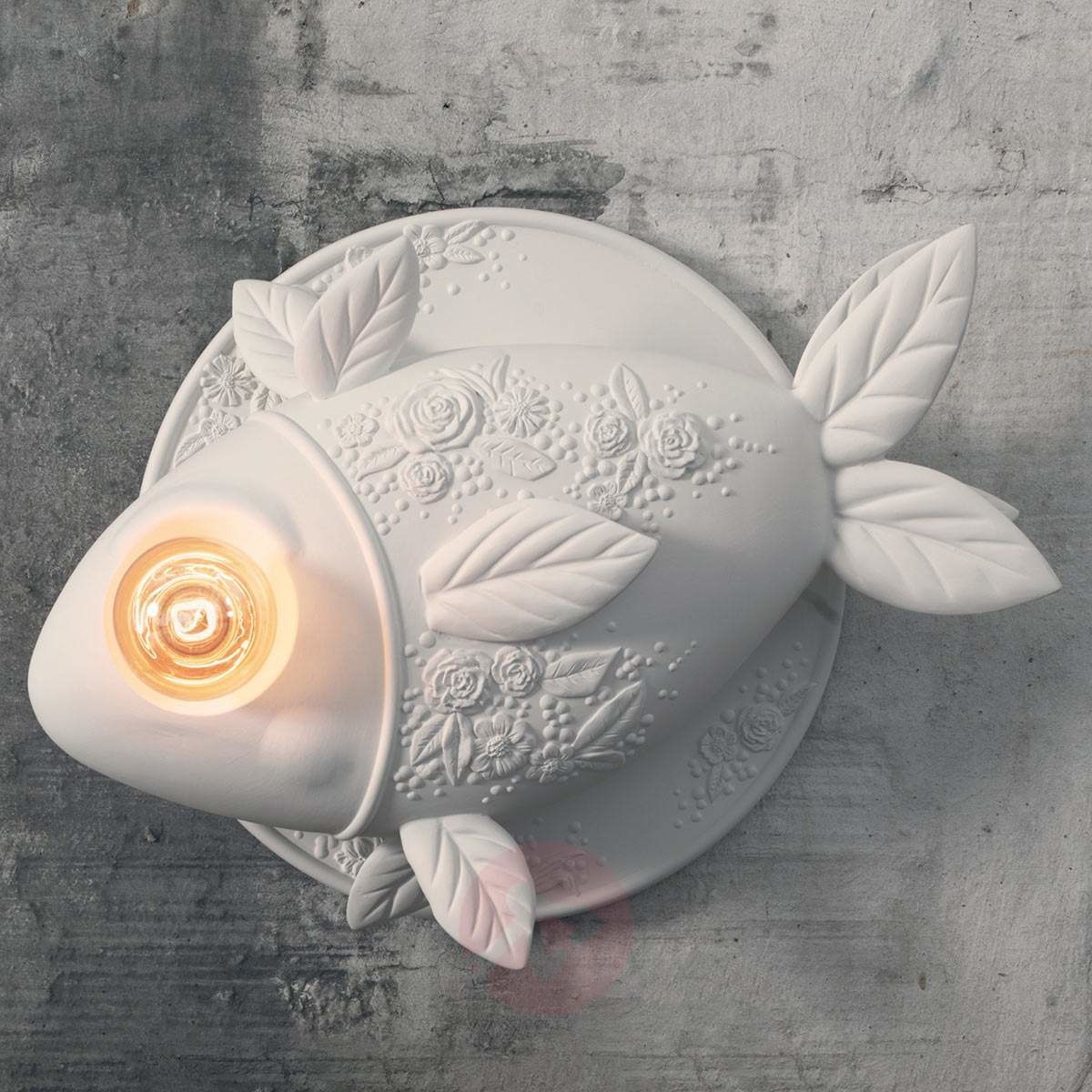 Designerska lampa ścienna Aprile w kształcie ryby