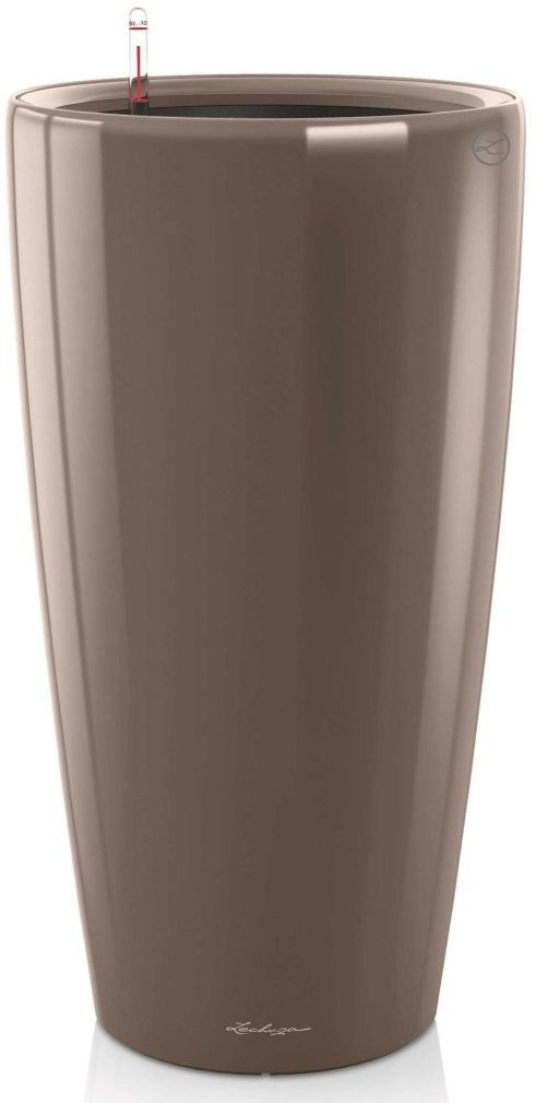 Lechuza Donica Rondo 40 ALL-IN-ONE, taupe, wysoki połysk, 15744