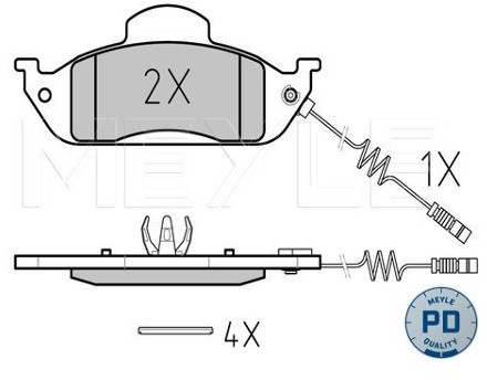 Wulf Gaertner Autoparts Zestaw klocków hamulcowych, hamulce tarczowe Wulf Gaertner Autoparts 025 231 9317/PD
