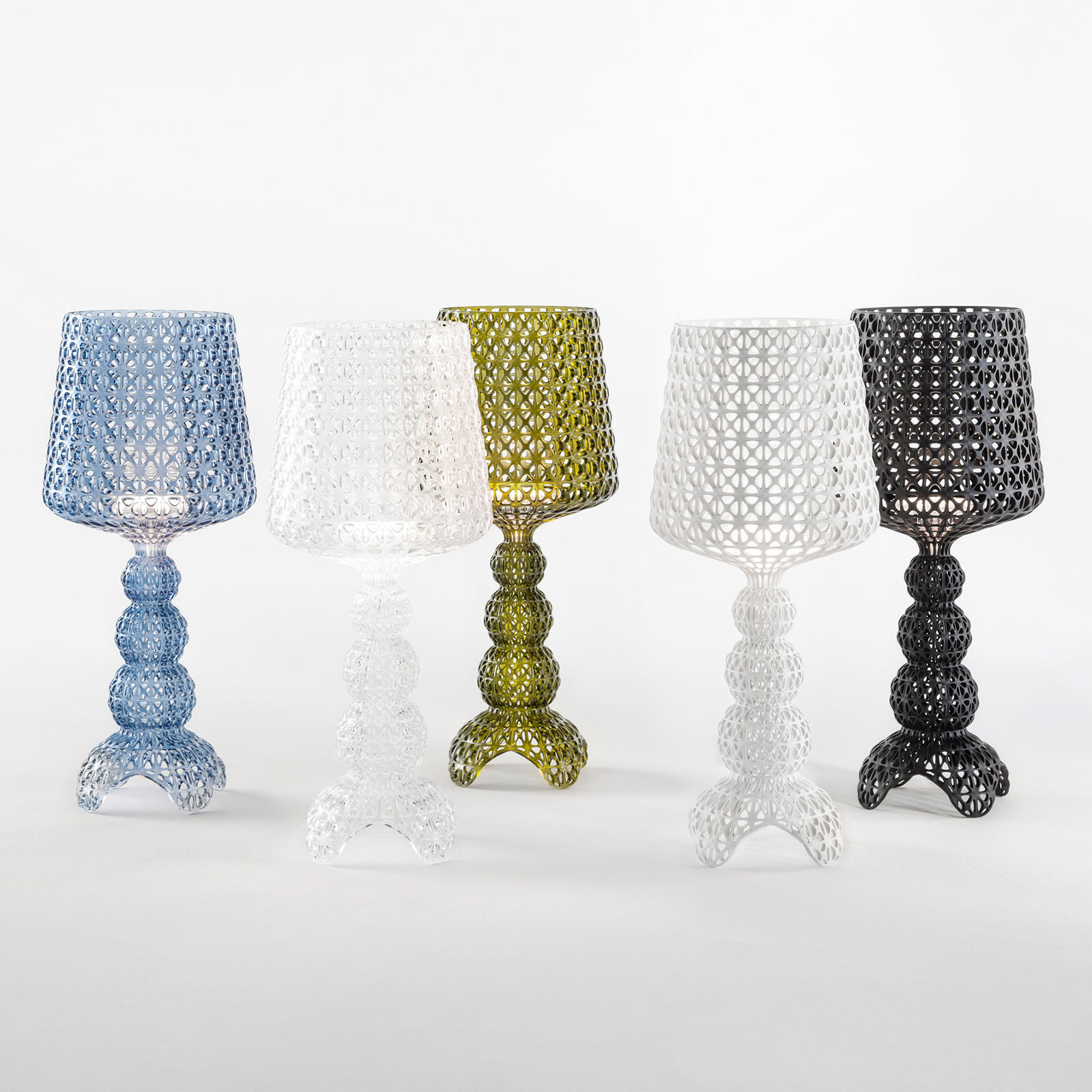 Kartell Mini Kabuki - lampa stołowa LED, niebieska