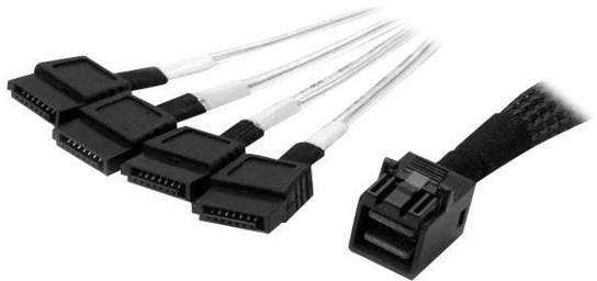 StarTech com com 1m Internal Mini SAS to SATA Cable - SFF-8643 to 4x SATA - SATA / SAS cable - 1 m SAS43SAT1M