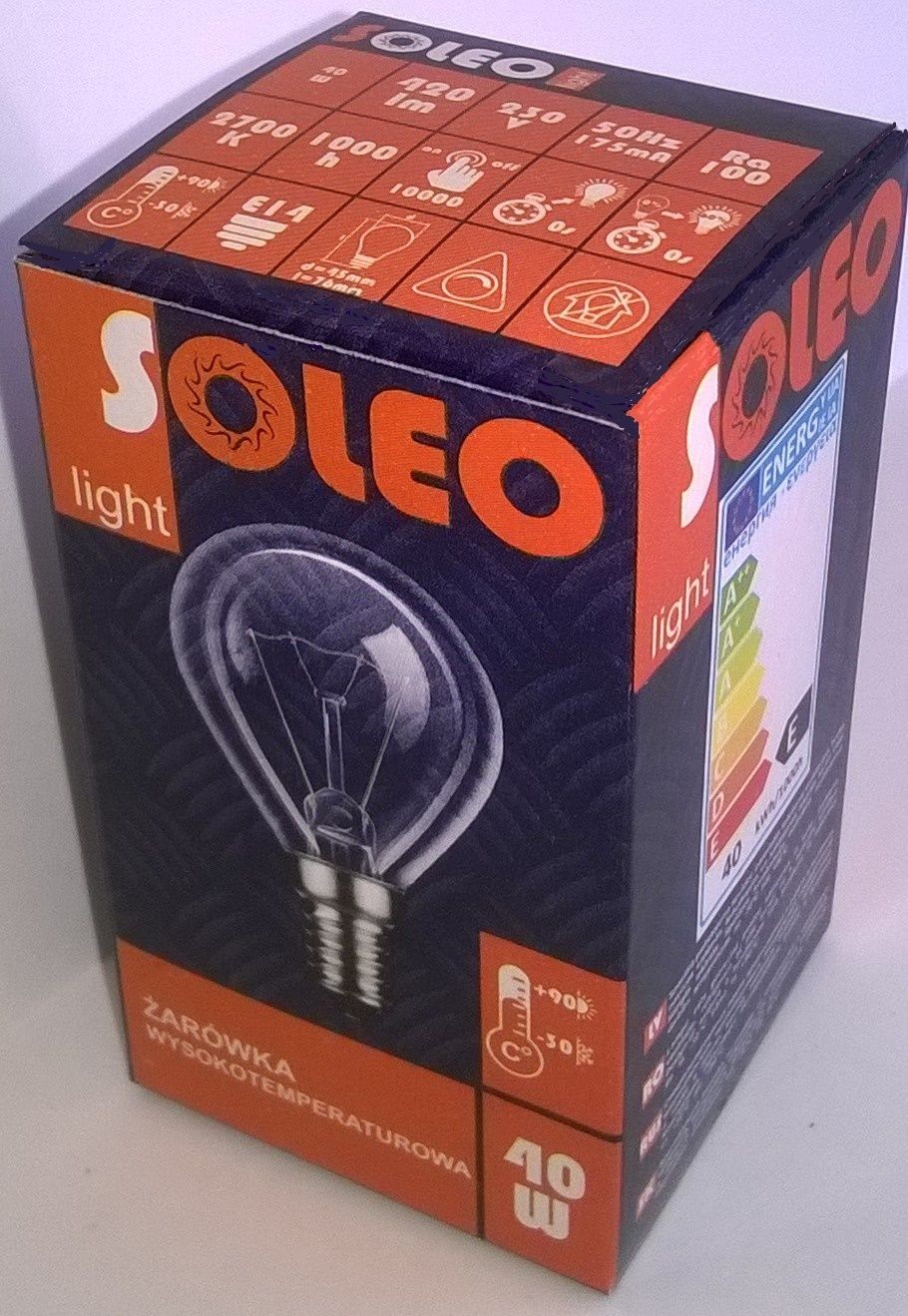 Helios Żarówka wysokotemperaturowa soleo 40W P45 E14 230V WST-2630 WST-2630