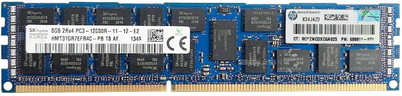 Hynix  RAM 1x 8GB ECC REGISTERED DDR3 2Rx4 1600MHz PC3-12800 RDIMM | HMT31GR7EFR4C-PB HMT31GR7EFR4C-PB#HU