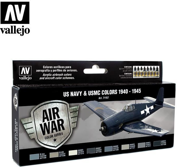 Vallejo Zestaw Air War 8 farb - US Navy & USMC WWII 1940-1945 Vallejo 71157