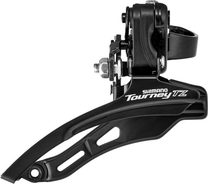 Shimano Shimano Tourney TZ FD-TZ500 Przerzutka przednia 3x6/7 biegów Down Swing, obejma, głęboka pozycja, black 31,8mm/66-69  2020 Przerzutki MTB przednie E-FDTZ500DSTM6