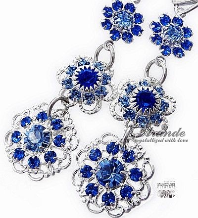 Swarovski Unikat Kolczyki Aqua Feel
