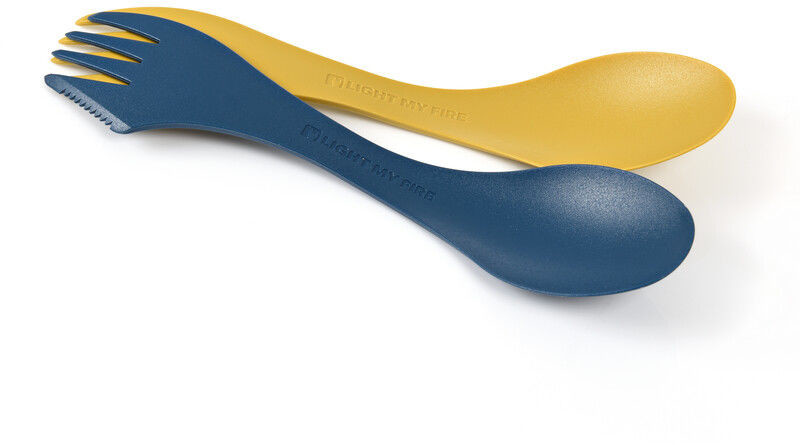 Light My Fire Spork Lefty BIO 2-pak, mustyyellow/hazyblue 2020 Sztućce turystyczne 2412811413