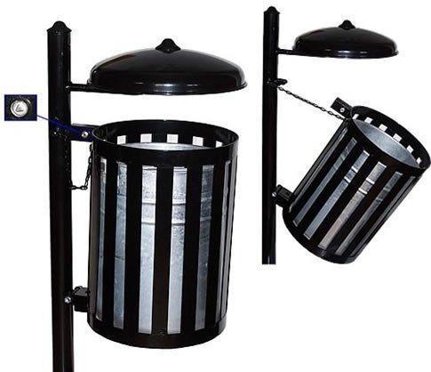 Kosz uliczny 50L z wiadrem MP123